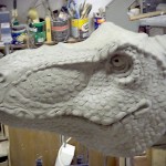 Testa Albertosauro in plastilina